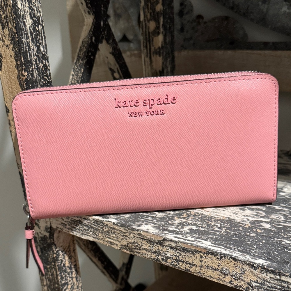 Kate Spade Pink Zip-Around Long Wallet